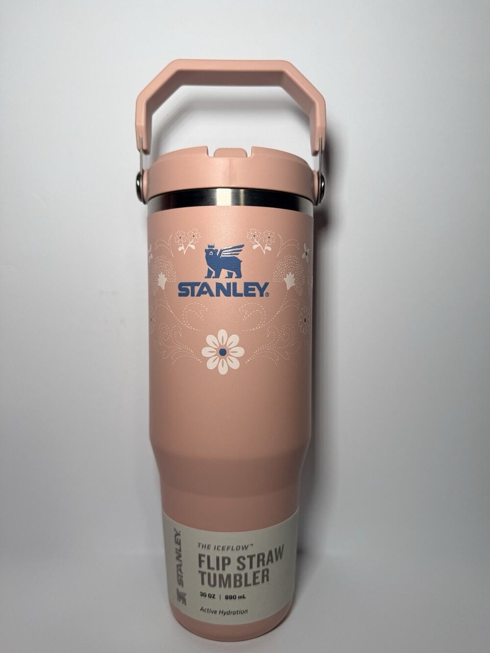 Stanley 2025 Summer Edit PINK DUSK STITCH 30oz Ice Flow Quencher Tumbler BNWT